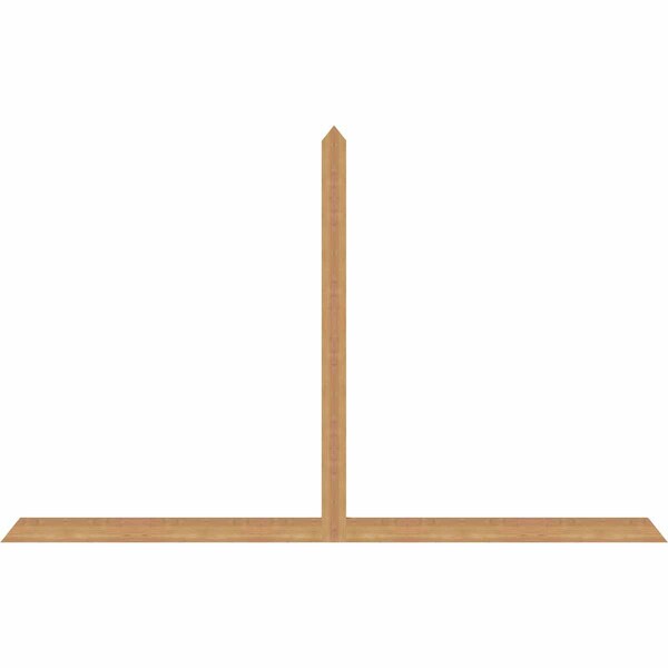 Ekena Millwork Portland Timber Gable Bracket, Western Red Cedar, 96"W x 60"H x 1 1/2"D x 3 1/2"F, 15/12 Pitch GBW096X60X0204POR00SWR - main